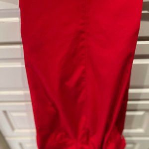 RED WASH PANTS, SAN A BELT SIZE 38, JAY-MAR RUBY INC
